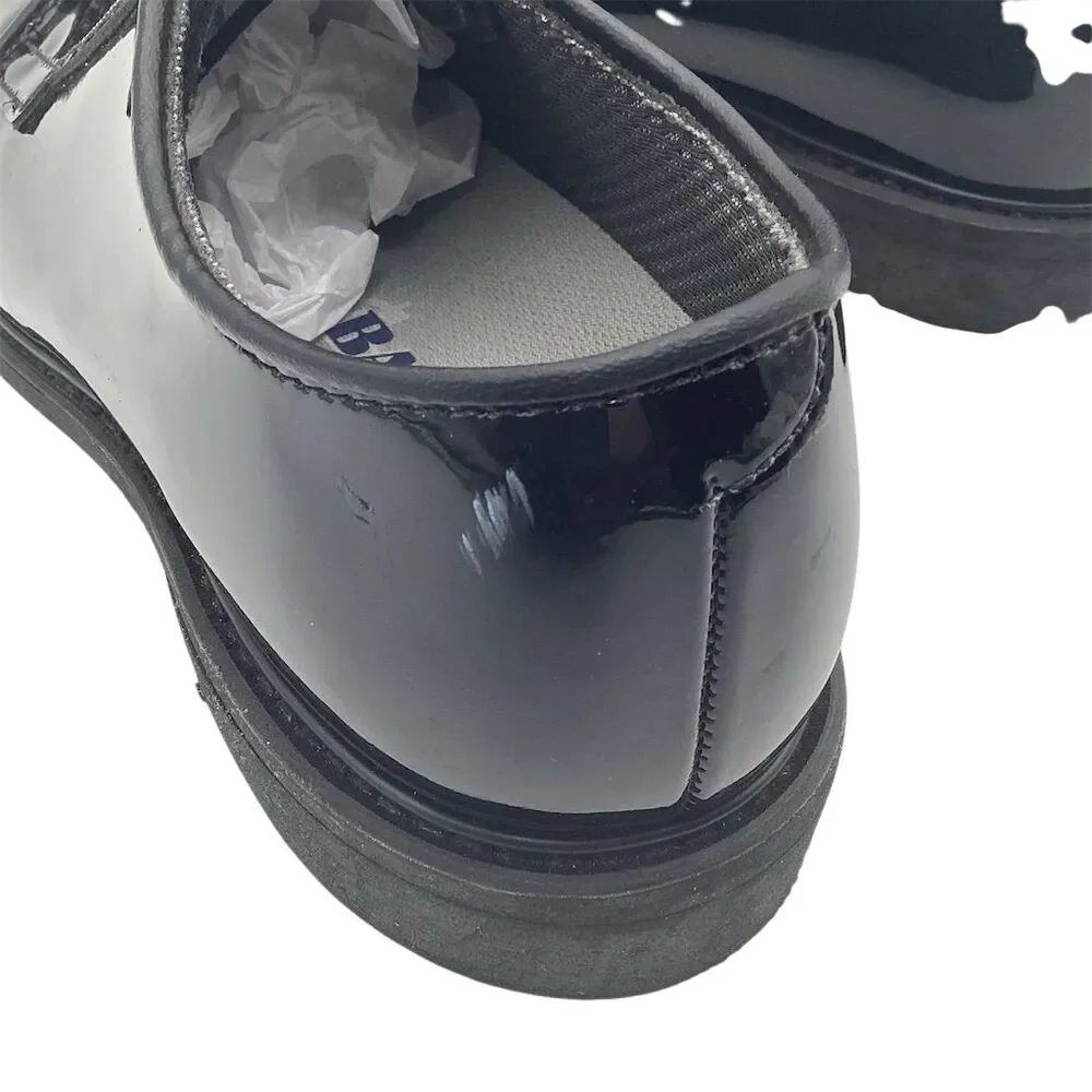 Bates Men's High Gloss Oxford‎ Dress Shoes Black Size 10 D